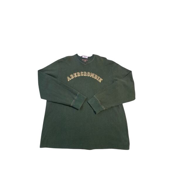 Y2K Vintage Abercrombie & Fitch Mens XL Grunge Preppy Academia Varsity Heavy Tee - Picture 2 of 12